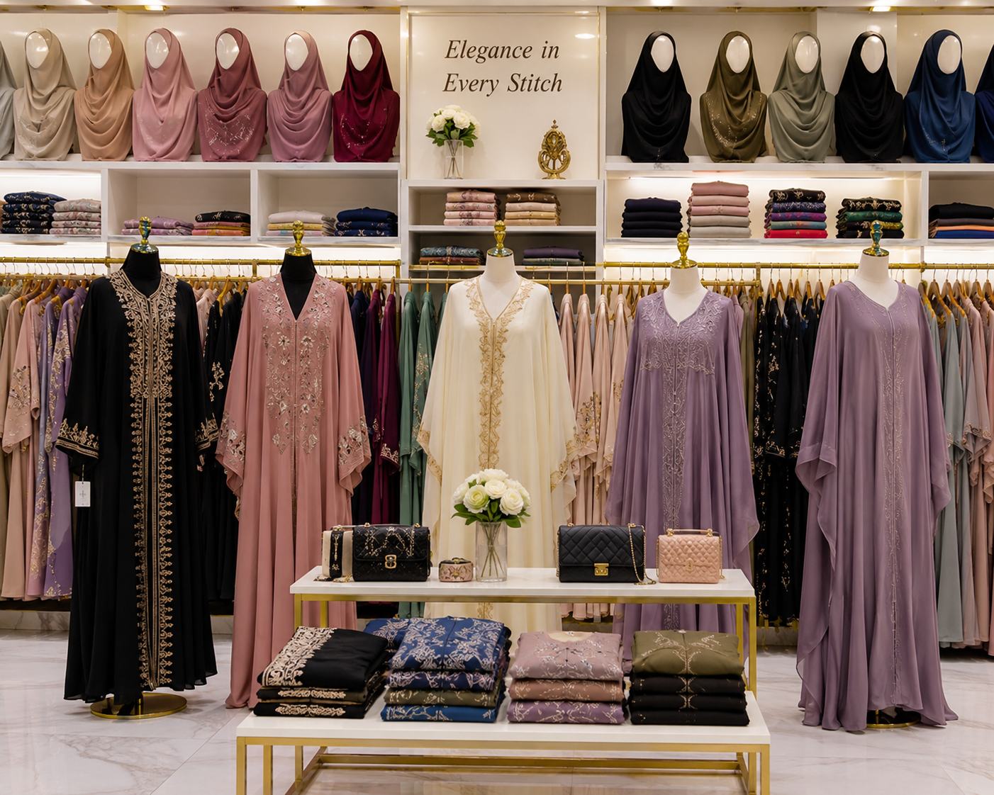 Abaya collection display